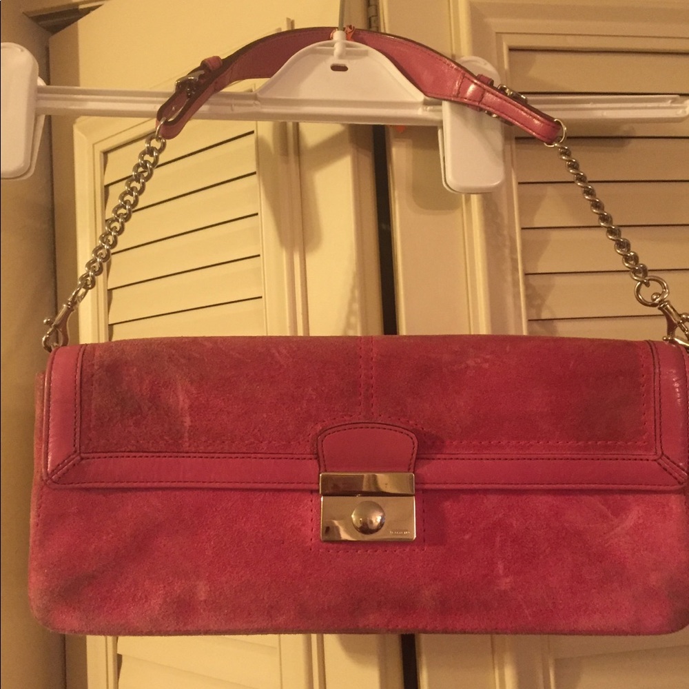 Authentic Pink Suede Coach